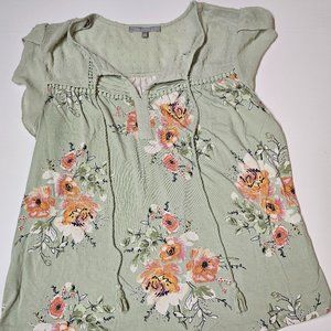 Danielrainn  Floral, boho, hippie spring blouse/ t-shirt- top womens size Large